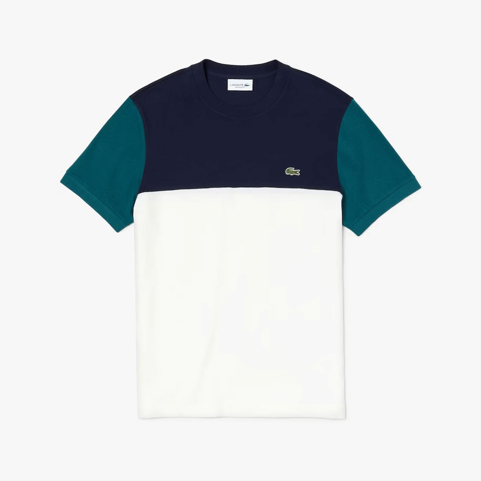 Men'S Cotton Colorblock Crew Neck T-Shirts | The Sneaker House | Lacoste Tee  Vn